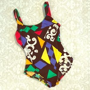 VTG Roxanne Couture Rhinestone Swimsuit One Piece